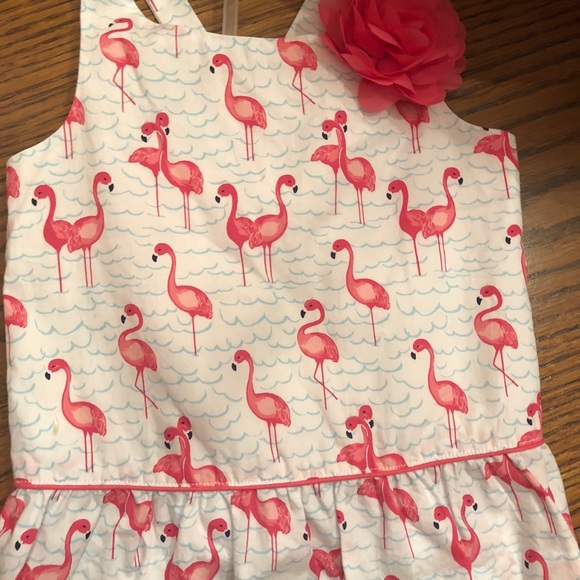 Janie and Jack Island Flamingo set - Picture 2 of 6